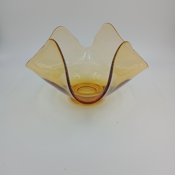 Vintage Viking Glass Candle Holder - Picture 3 of 5